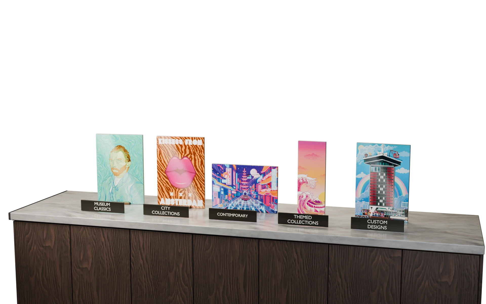 Museum Classics, City Collections, Contemporary, Themed Collections and Custom Designs