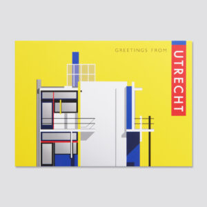 022 A6 postcard Utrecht Rietveld house