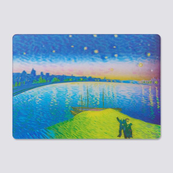084 lenticular magnet 3d after Starry Night Over the Rhone by Van Gogh - Image 2
