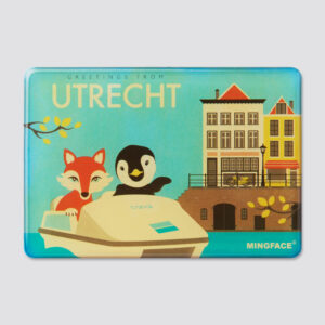 935 epoxy fridge magnet Utrecht Canal houses pedal boat