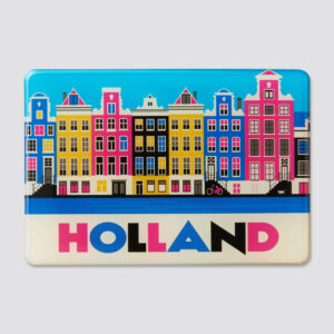 992 epoxy fridge magnet Holland Canal houses colors