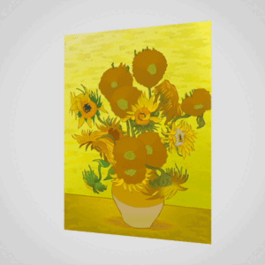 158 A6 lenticular postcard 3d after Sunflowers Van Gogh