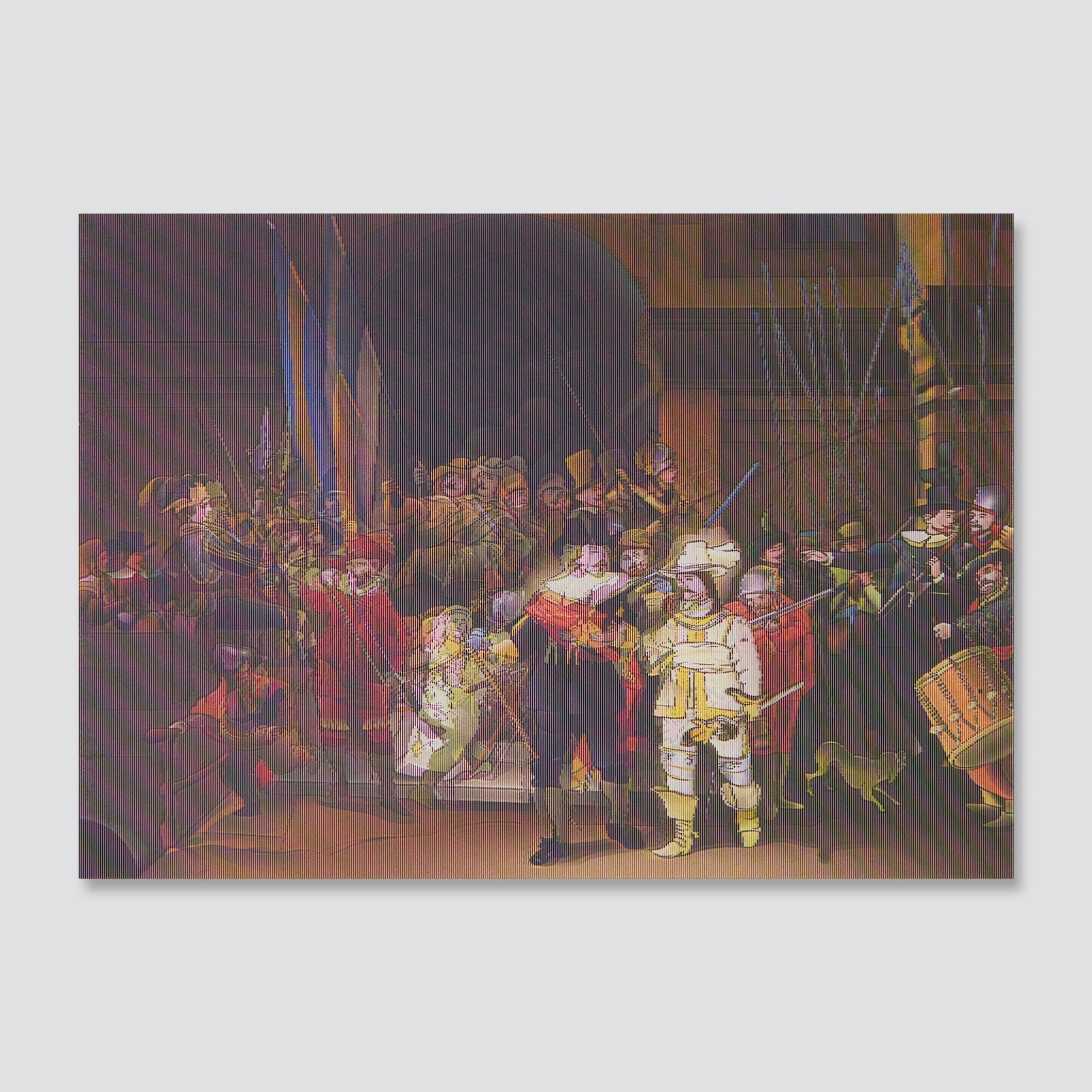 140 A6 lenticular postcard 3d After The Night Watch By Rembrandt Van Rijn - Image 2