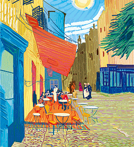 133 A6 lenticular magnet after Café Terrace at Night by Van Gogh